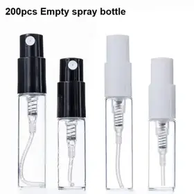 Empty perfume spray bottles view 1