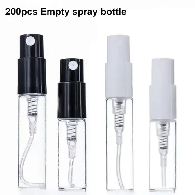 Empty perfume spray bottles