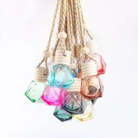 Diamond-Shaped Glass Hanging Diffuser Bottles view 1