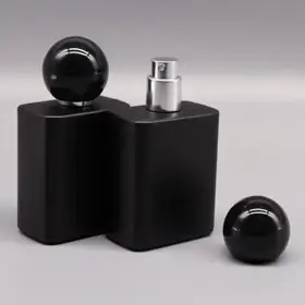 Square Glass Perfume Spray Bottles view 1
