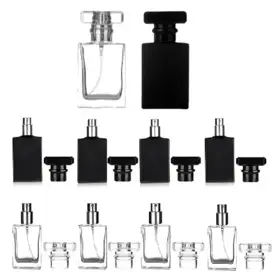 Square Glass Perfume Spray Bottles view 1