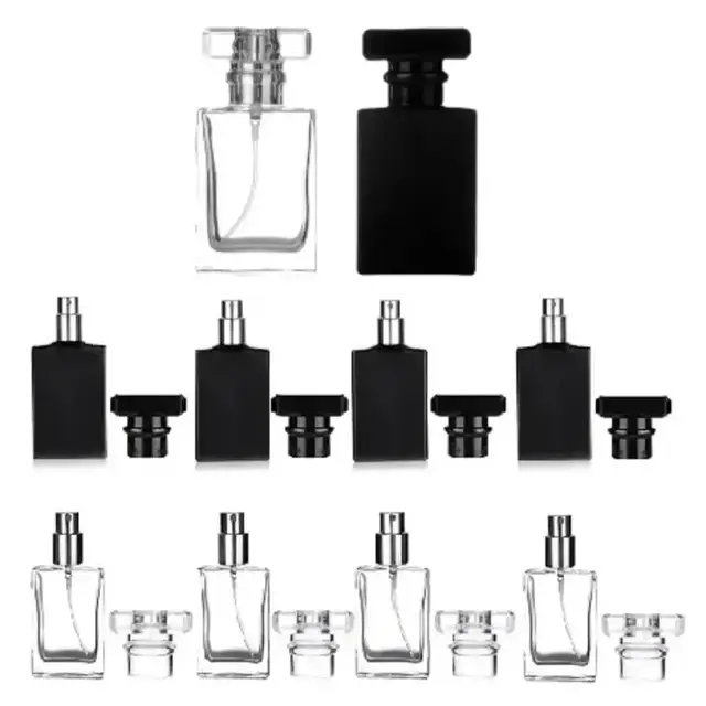 Square Glass Perfume Spray Bottles