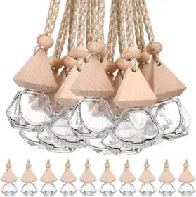Diamond-Shaped Glass Hanging Diffuser Bottles view 1