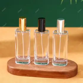 Square Glass Perfume Spray Bottles view 1
