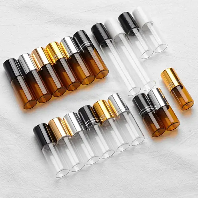 Amber Glass Roll-On Bottles