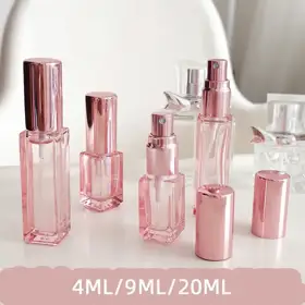 Square Glass Sample Spray Bottles