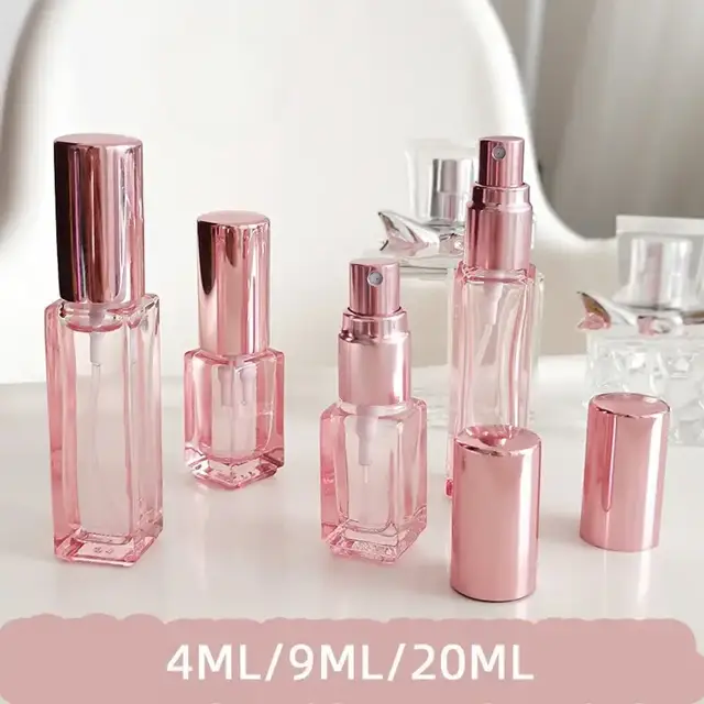 Square Glass Sample Spray Bottles