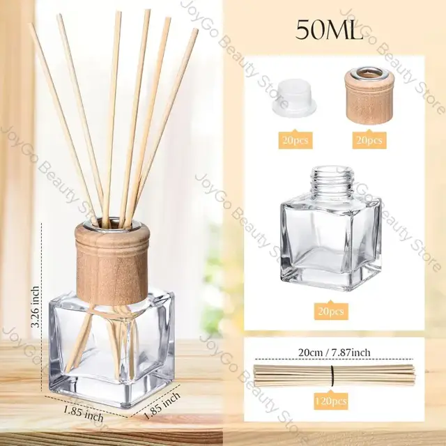 Square Glass Diffuser Bottles view 2