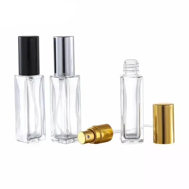 Square Glass Perfume Spray Bottles view 2