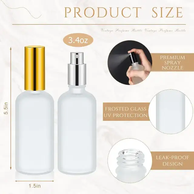 Empty perfume spray bottles view 2
