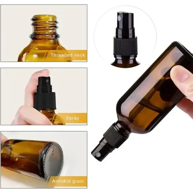 Amber Glass Perfume Spray Bottles view 2