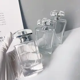 Square Glass Perfume Spray Bottles view 1