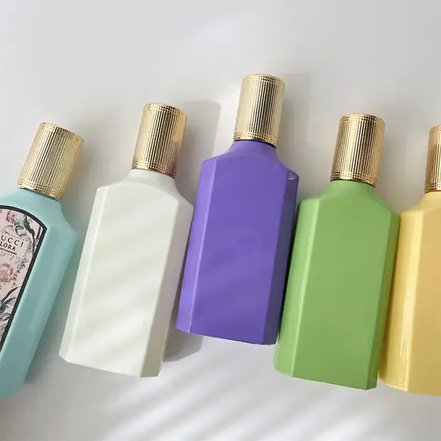 Square Glass Perfume Spray Bottles view 2