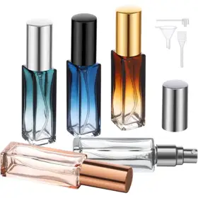 Empty perfume spray bottles view 1