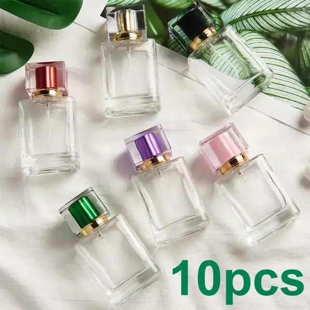 Square Glass Perfume Spray Bottles