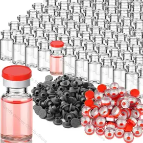 Glass Sample Vials with Stoppers view 1