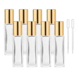 Square Glass Roll-On Bottles view 1