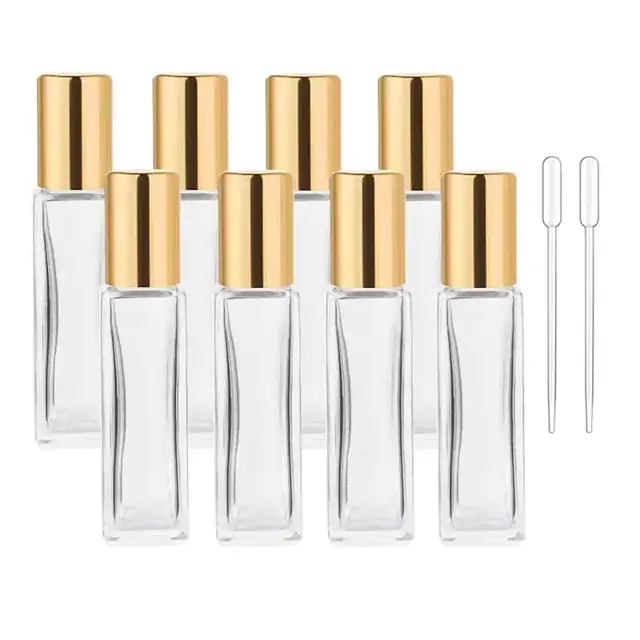 Square Glass Roll-On Bottles