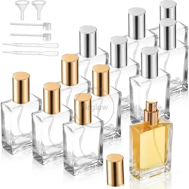 Square Glass Perfume Spray Bottles