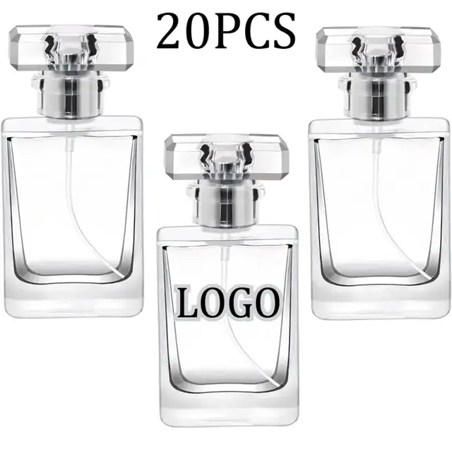 Square Glass Perfume Spray Bottles