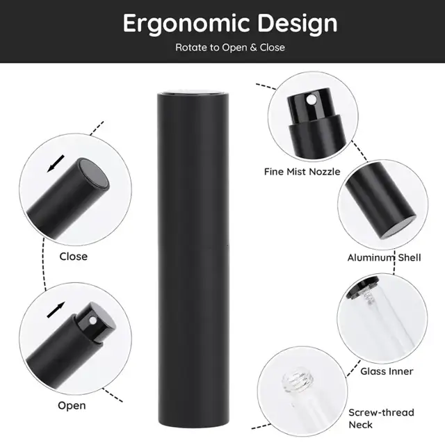 Aluminum Perfume Spray Bottles view 2