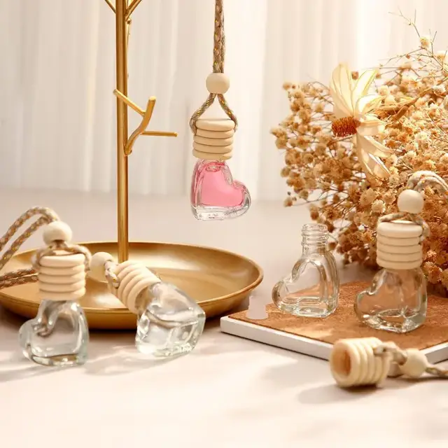 Heart-Shaped Glass Hanging Diffuser Bottles view 2