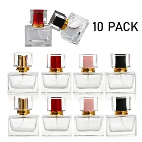 Empty perfume spray bottles view 1