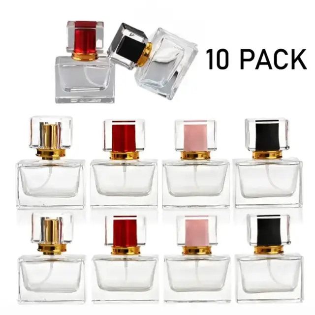 Empty perfume spray bottles