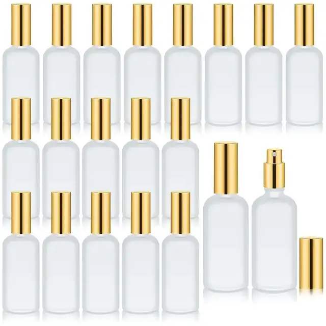 Empty perfume spray bottles