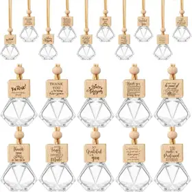 Diamond-Shaped Glass Hanging Diffuser Bottles view 1