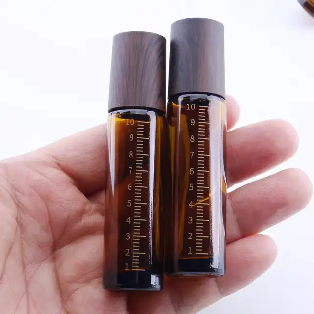 Amber Glass Roll-On Bottles