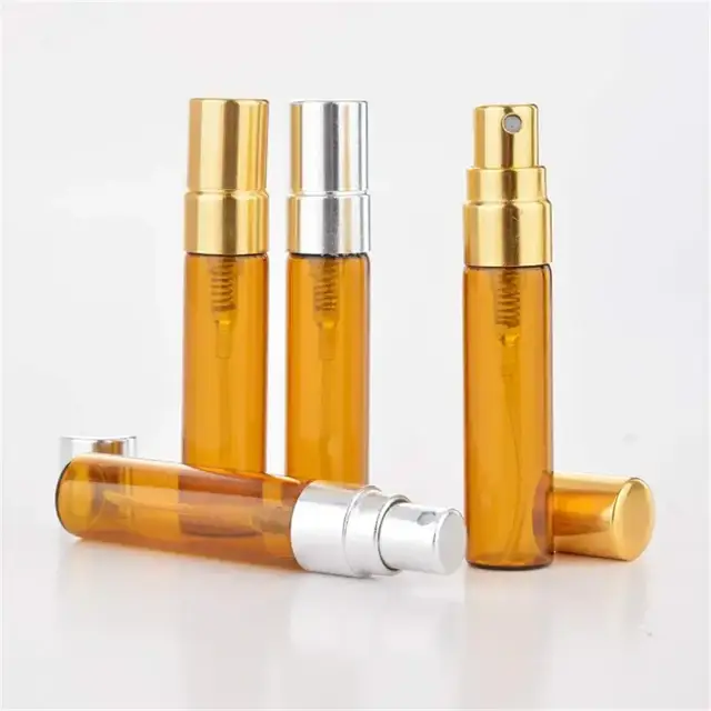 Amber Glass Perfume Spray Bottles view 2