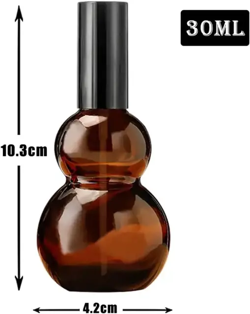 Amber Glass Perfume Spray Bottles view 2