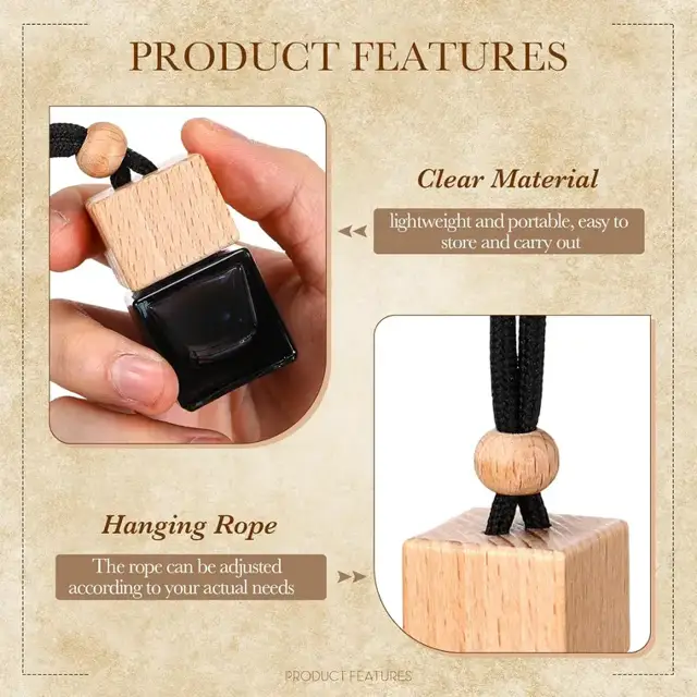 Square Glass Hanging Diffuser Bottles view 2