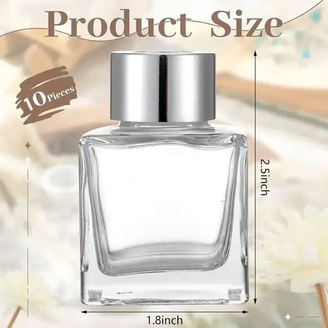 Square Glass Diffuser Bottles view 2