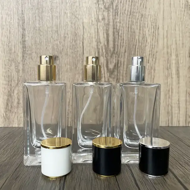 Square Glass Perfume Spray Bottles view 2