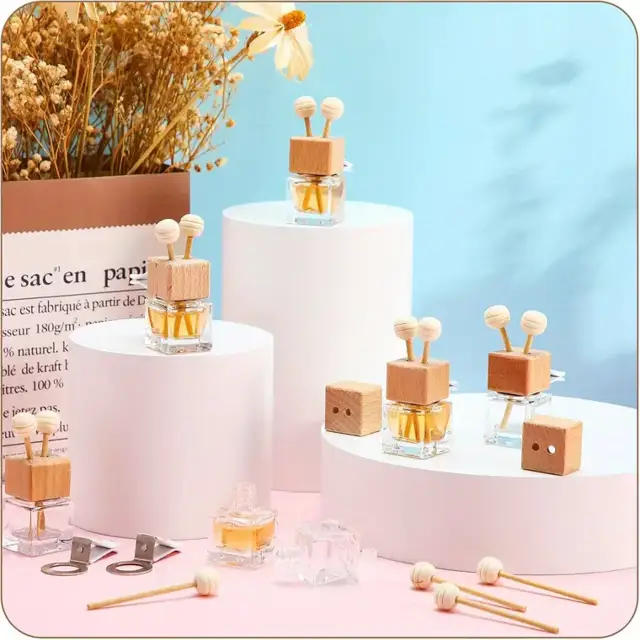 Square Glass Hanging Diffuser Bottles view 2