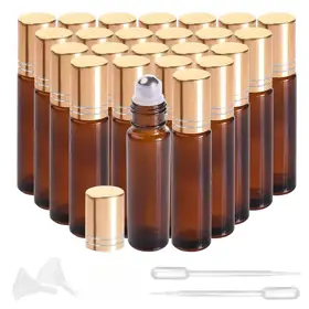 Amber Glass Roll-On Bottles view 1