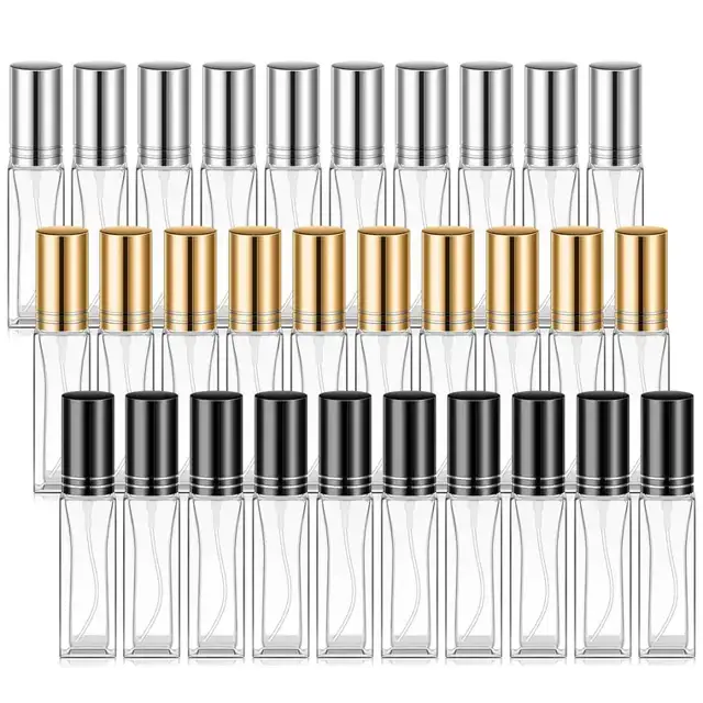 Square Glass Sample Spray Bottles