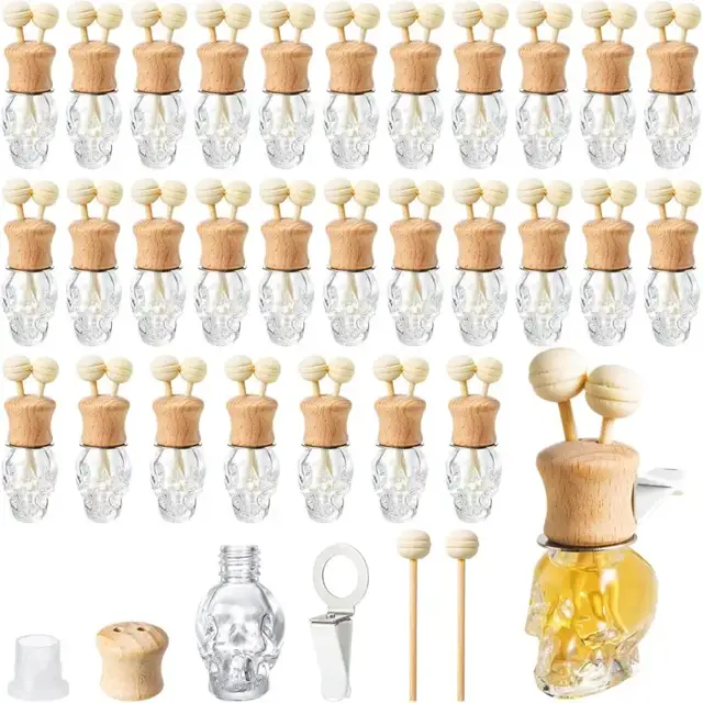 Skull-Shaped Glass Hanging Diffuser Bottles