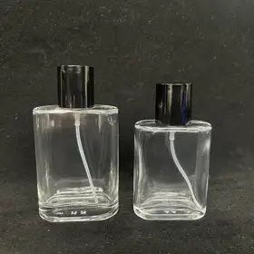 Square Glass Perfume Spray Bottles view 1