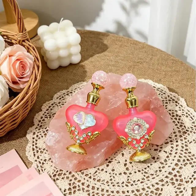 Heart-Shaped Glass Perfume Bottles view 2
