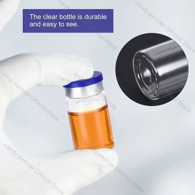 Glass Sample Vials with Stoppers view 3