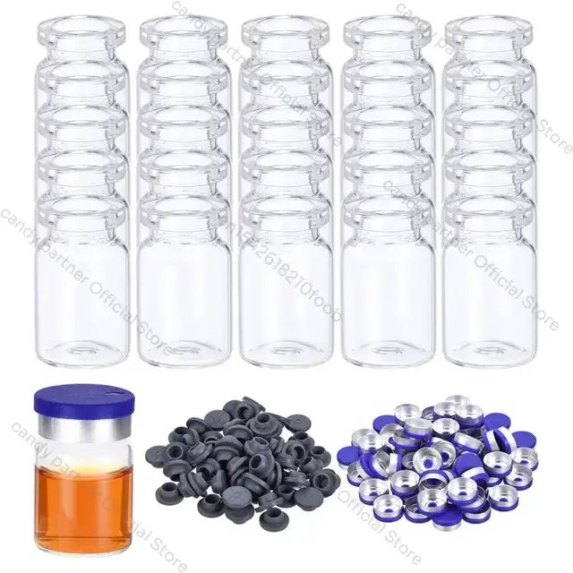 Glass Sample Vials with Stoppers