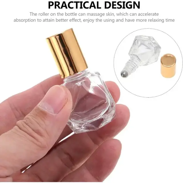 Diamond-Shaped Glass Roll-On Bottles view 2