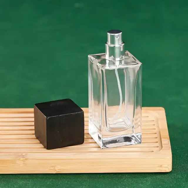 Square Glass Perfume Spray Bottles view 2
