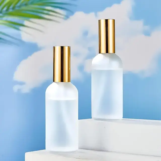 Empty perfume spray bottles