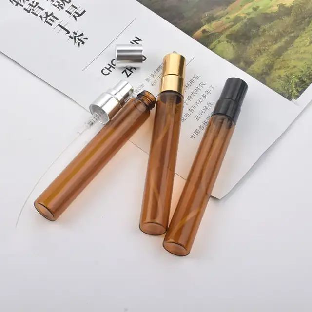 Amber Glass Perfume Spray Bottles view 2