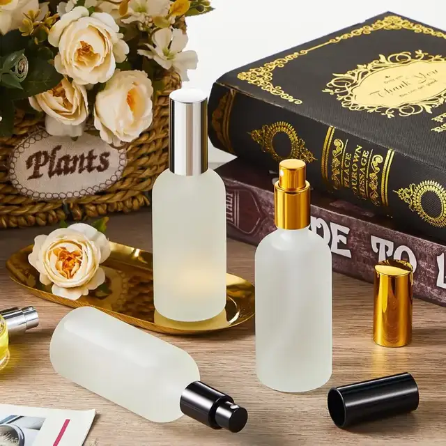 Empty perfume spray bottles