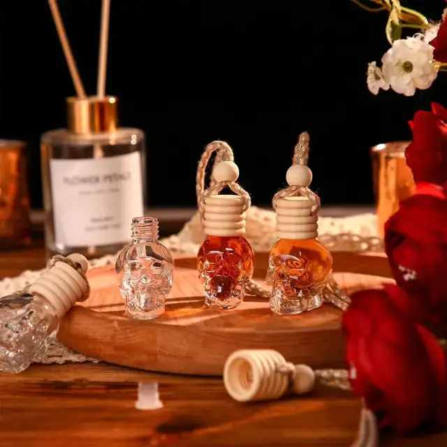 Skull-Shaped Glass Hanging Diffuser Bottles view 2